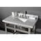 Kingston Brass 36" X 22" Marble Vanity Top W/ Square Undermount Sink, Marble KVPB3622M38SQ - alternate 4
